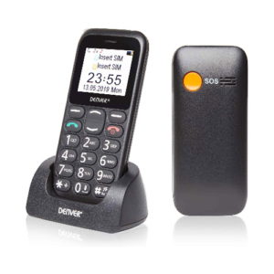 Denver GSP-110 MK2 Big Button Mobile Phone For The Elderly - Unlocked Senior Large Button Mobile Phone, SOS Mobile Phone, Talking Numbers, Bluetooth, and Torch