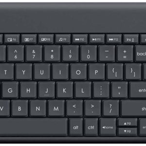 Logitech K400 Plus Wireless Livingroom Keyboard with Touchpad for Home Theatre PC Connected to TV, Customizable Multi-Media Keys, Windows, Android, Laptop/Tablet, QWERTY UK Layout - Black