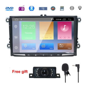 9 Inch Double Din Android Compatible for golf Android 9.0 CAR Stereo RADIO Video Receiver Quad Core System 2GB RAM GPS Navigation Bluetooth USB Radio Wifi OBD2 DVR DVB-T DAB+