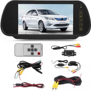 Car Wireless Reversing Camera, 7inch IR LED Rearview Backup Parking Camera Kit ABS Backup Cameras Parking Assistance System for Car Truck Bus