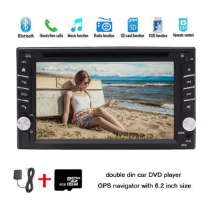 EINCAR Cool Car Stereo - 6.2 inch Touch Screen Multimedia Player Double 2 Din Car Stereo CD/DVD Player Head Unit Built-in GPS Navigation/Bluetooth/USB/SD/AM/FM/RDS Radio Receiver