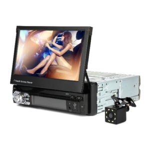 MiCarBa 7 Inch 1080P Single Din Car Stereo, Touch Screen Car Radio with Bluetooth/AUX/USB/TF/FM Receiver/MP5 Player support Reversing Camera