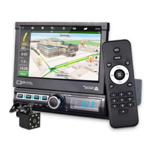 MiCarBa Single Din Car Stereo with GPS Navigation Camera Map 7 Inch HD Car Radio Touch Screen Bluetooth Autoradio MP3 MP5 Video Stereo Radio