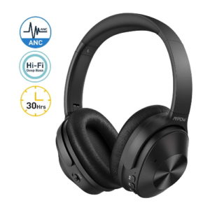 Mpow Noise Cancelling Headphones, Bluetooth 5.0 Wireless Headphones Over Ear, 30Hrs Playtime, Hi-Fi Deep Bass, CVC6.0 Mic, Soft Protein Earpads, Wireless Headphones for TV PC Mobile Phone Travel Work