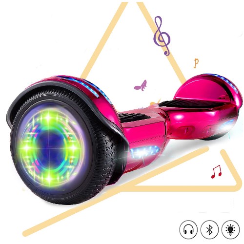 CHIC 6.5 Inch Balance Board, Self Balancing Electric Scooter, Skateboard Wheels with LED Light, Motor 700W Bluetooth for Kids and Adults
