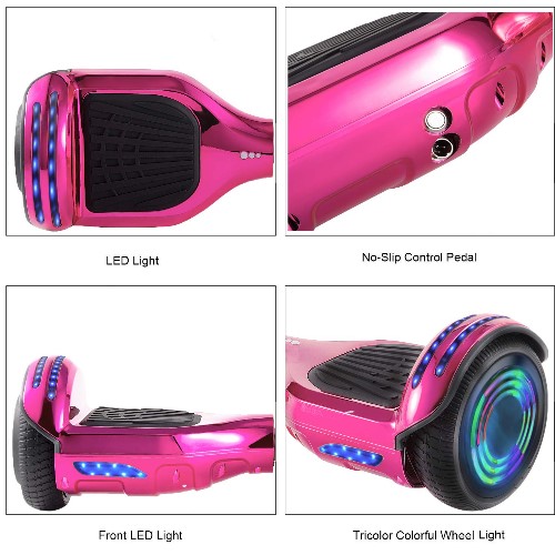 CHIC 6.5 Inch Balance Board, Self Balancing Electric Scooter, Skateboard Wheels with LED Light, Motor 700W Bluetooth for Kids and Adults - Image 4