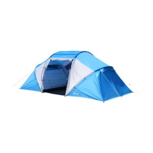 Outsunny 4 Man Dome Tent Camping Hiking Shelter UV Protection Water ResistantTunnel Sun Shade Blue and White